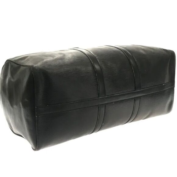 LOUIS VUITTON Black Epi KeepAll LV50 Boston Weekend Travel Bag Duffle VI8911 - Picture 4 of 16